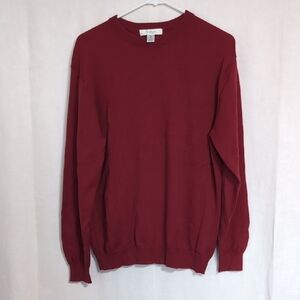Turnbury Red Long Sleeve 100% Cotton Sweater Size Medium